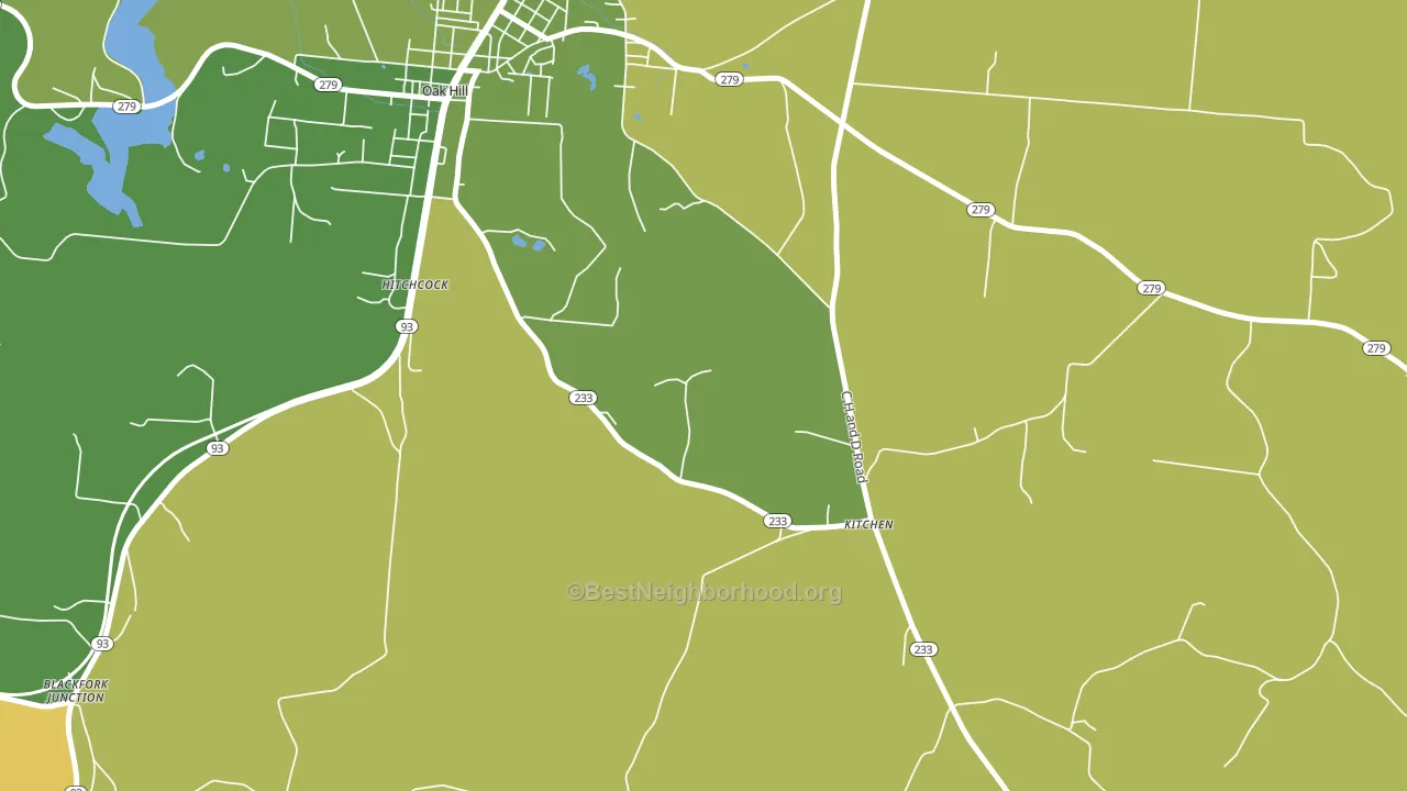 Kitchen, OH block-group voter-turnout map