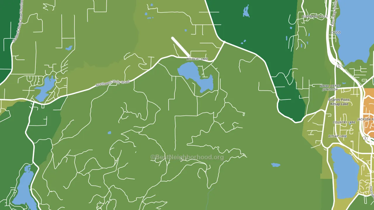 Kitsap Lake, WA block-group voter-turnout map