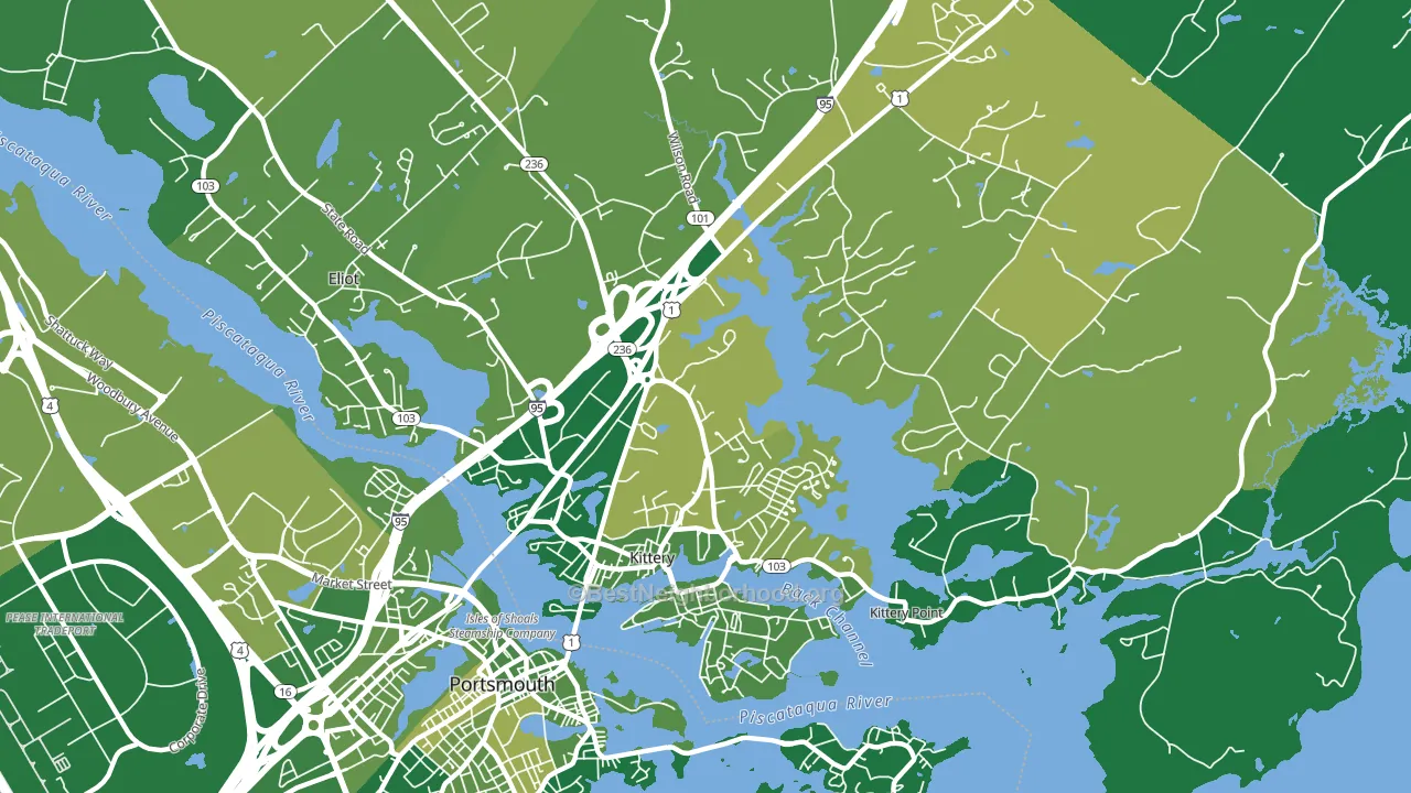 Kittery, ME block-group voter-turnout map
