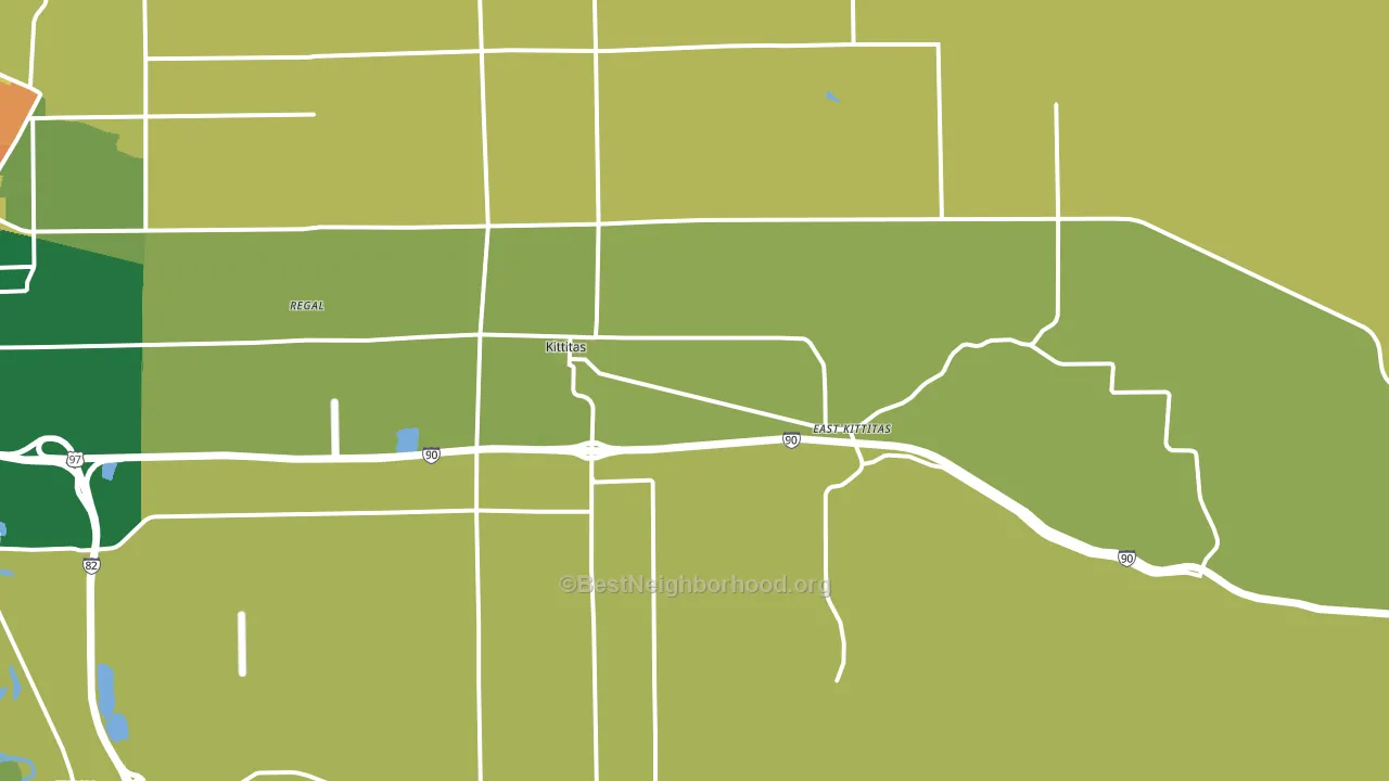 Kittitas, WA block-group voter-turnout map