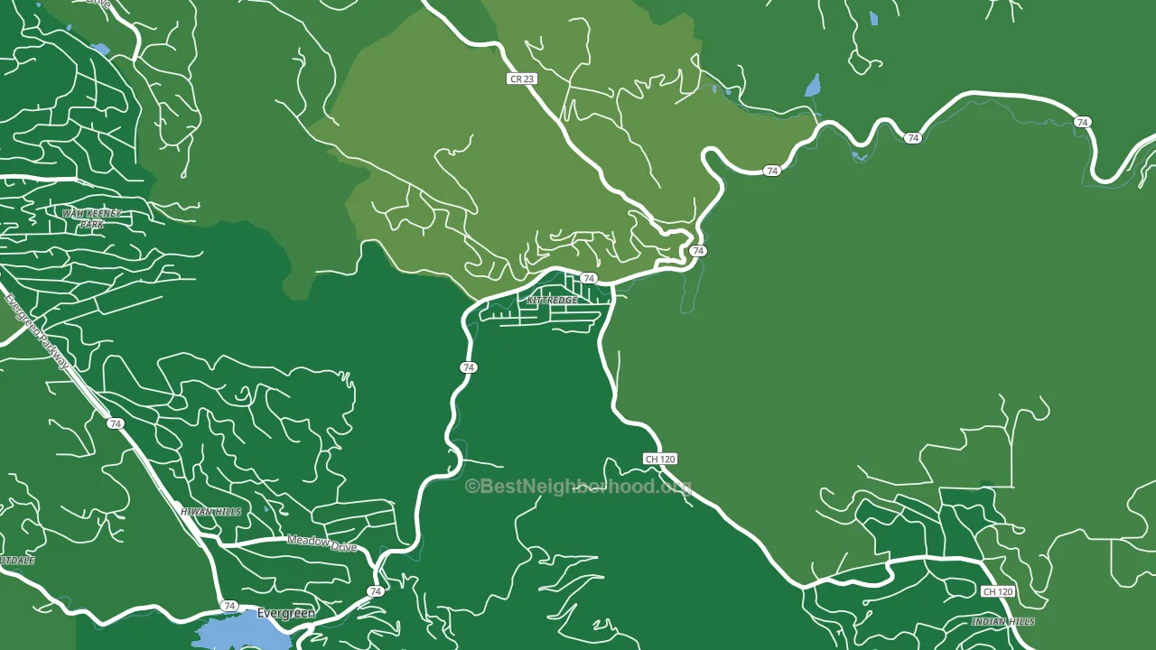 Kittredge, CO block-group voter-turnout map