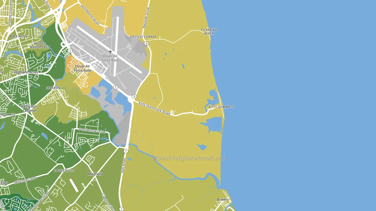 Kitts Hummock, DE block-group voter-turnout map