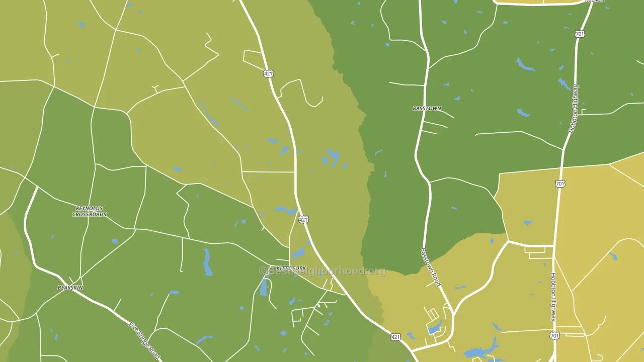Kitty Fork, NC block-group voter-turnout map