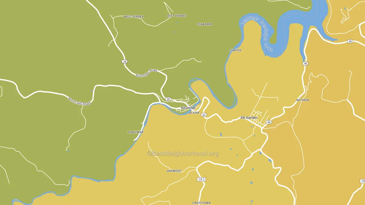 Kitzmiller, MD block-group voter-turnout map