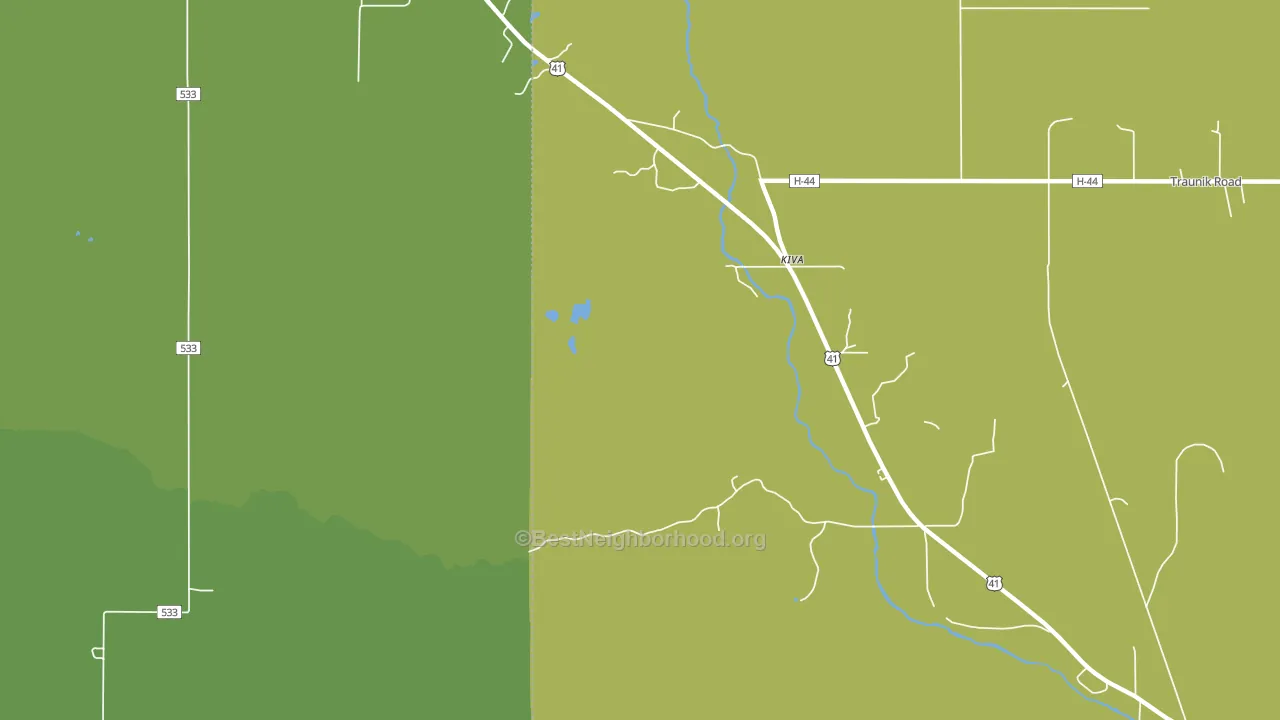 Kiva, MI block-group voter-turnout map