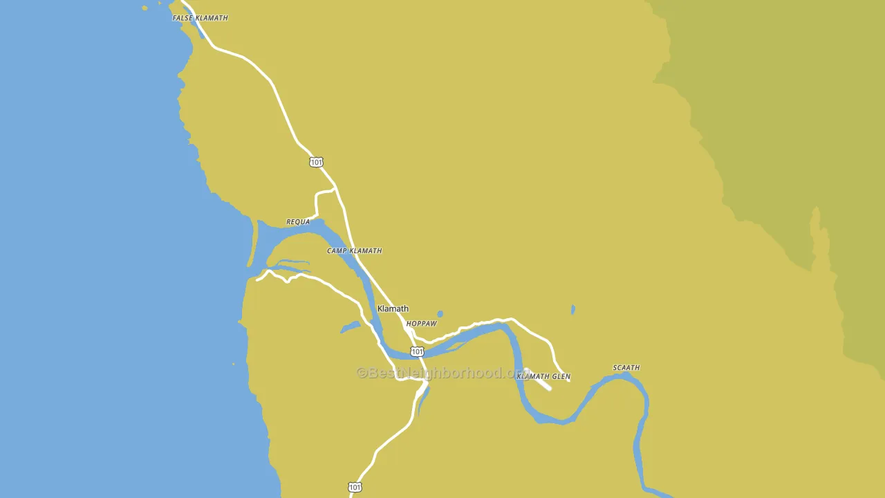 Klamath, CA block-group voter-turnout map