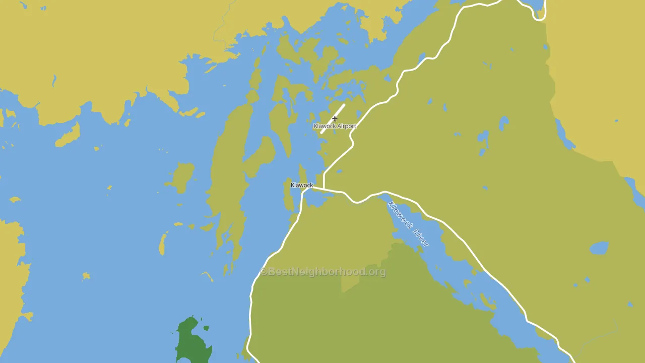 Klawock, AK block-group voter-turnout map