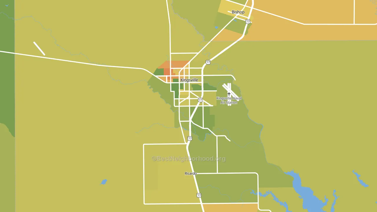 Kleberg County, TX block-group voter-turnout map