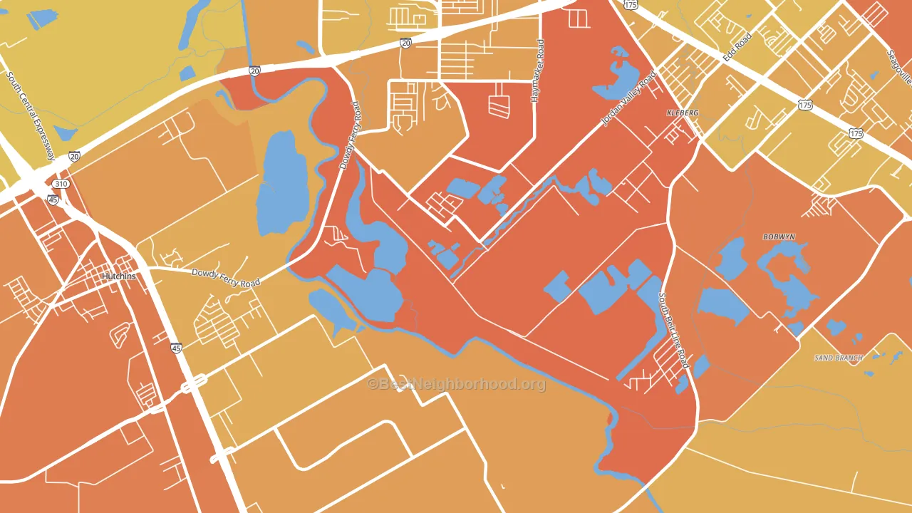Kleberg, TX block-group voter-turnout map