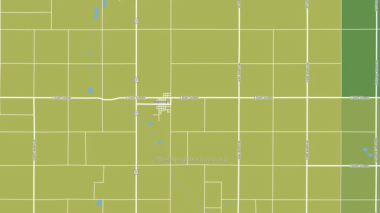 Klemme, IA block-group voter-turnout map