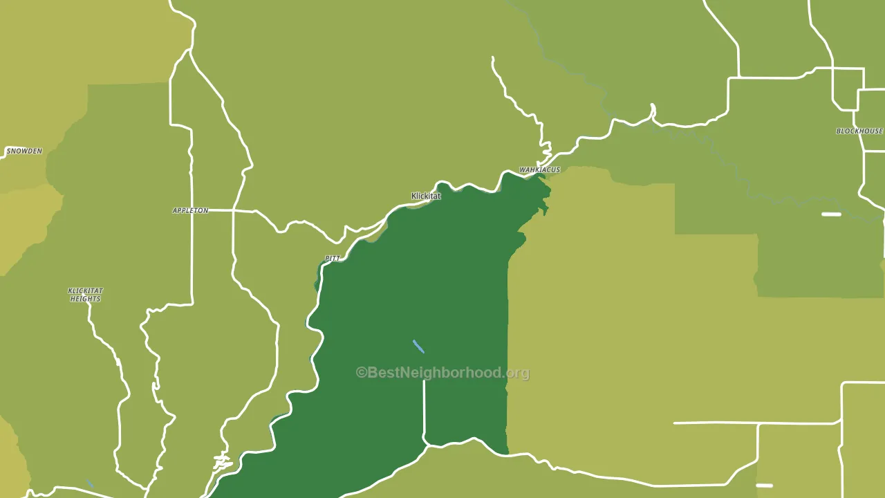 Klickitat County, WA block-group voter-turnout map