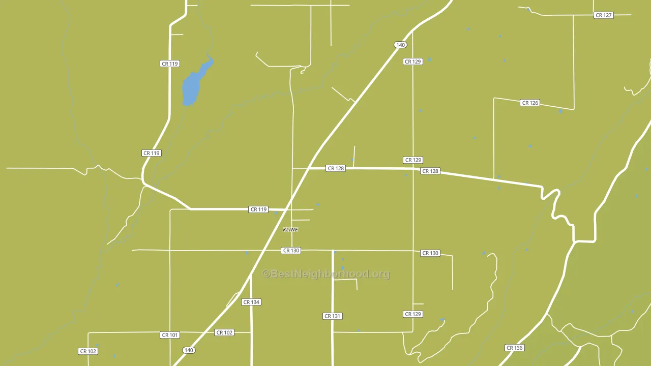 Kline, CO block-group voter-turnout map