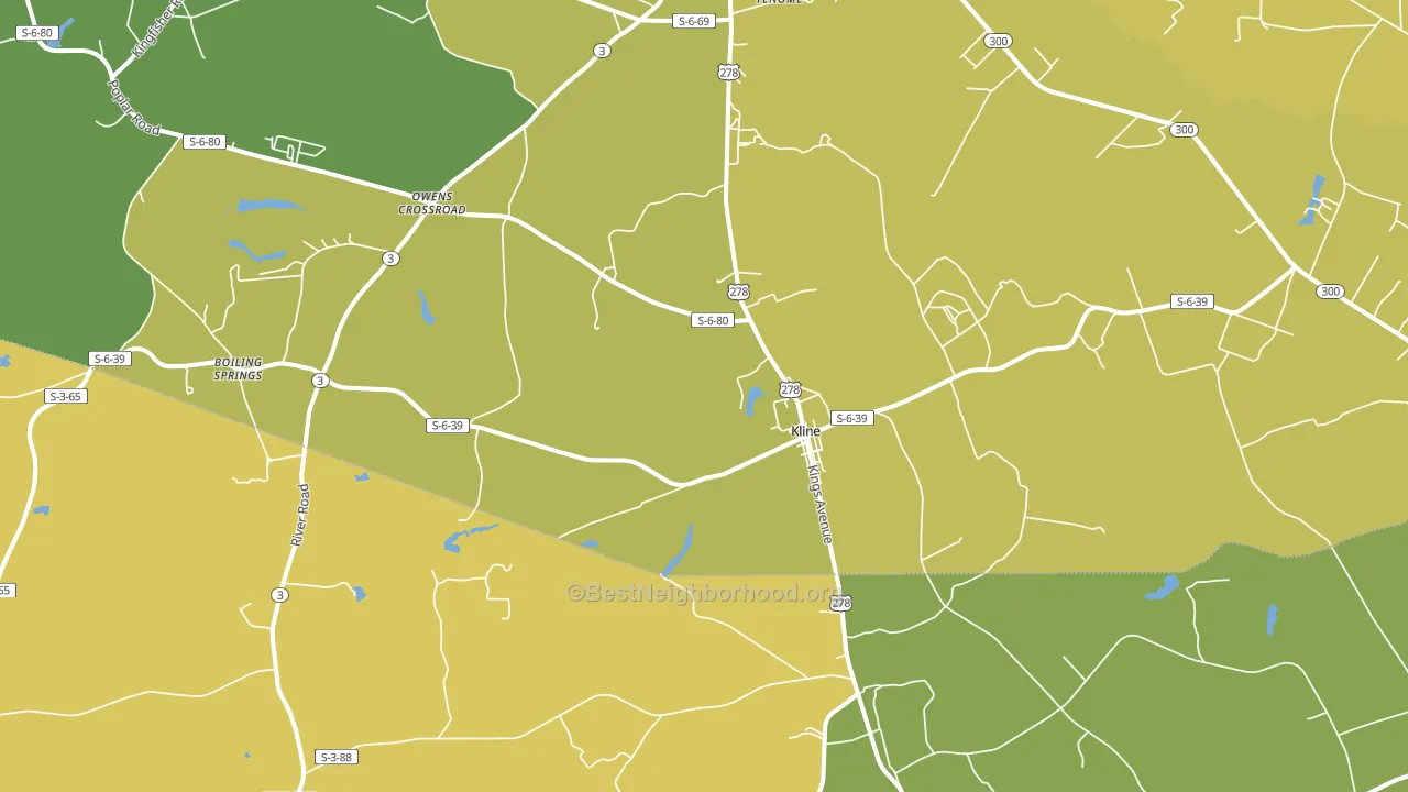 Kline, SC block-group voter-turnout map