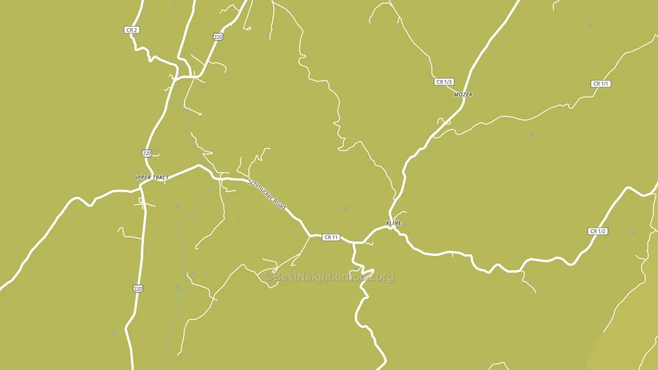 Kline, WV block-group voter-turnout map