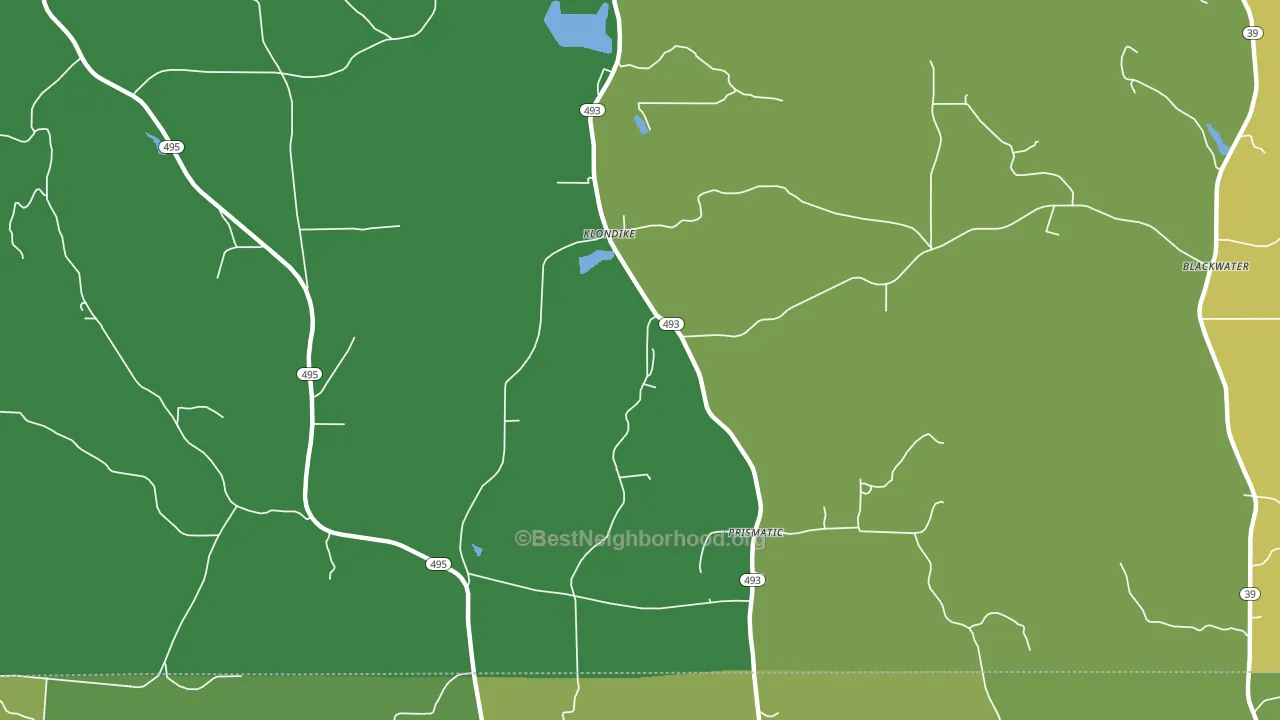 Klondike, MS block-group voter-turnout map