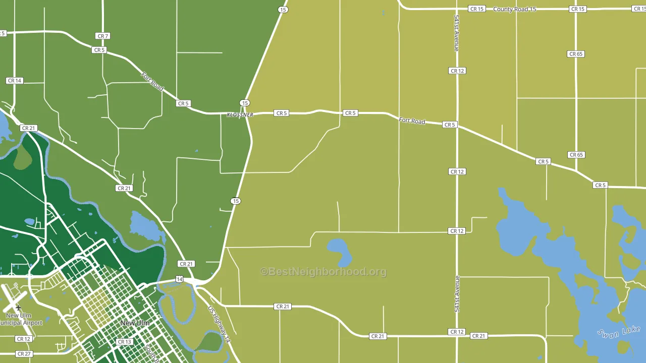 Klossner, MN block-group voter-turnout map