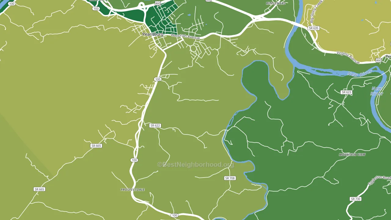 Klotz, VA block-group voter-turnout map