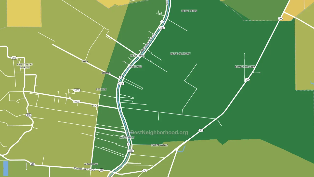 Klotzville, LA block-group voter-turnout map