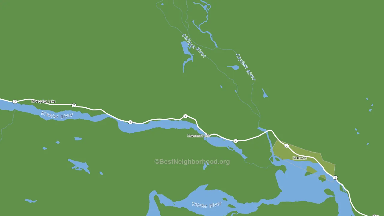 Klukwan, AK block-group voter-turnout map
