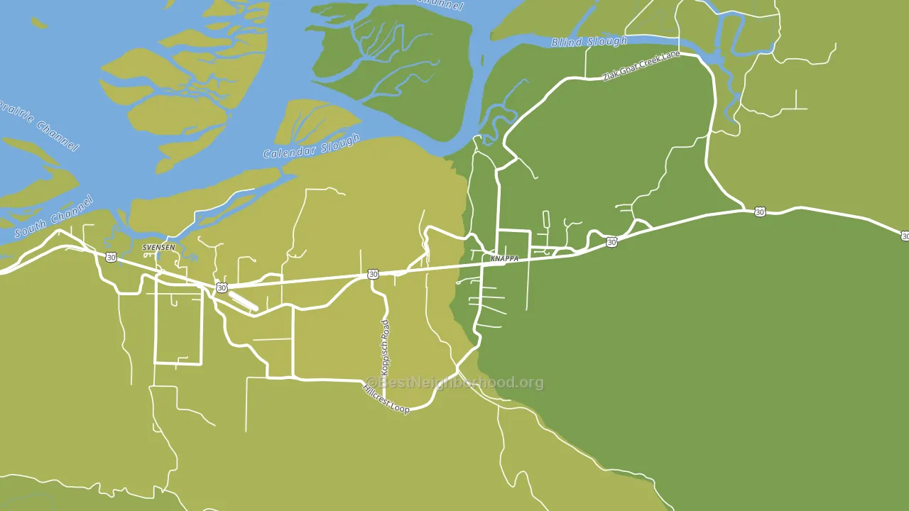 Knappa, OR block-group voter-turnout map
