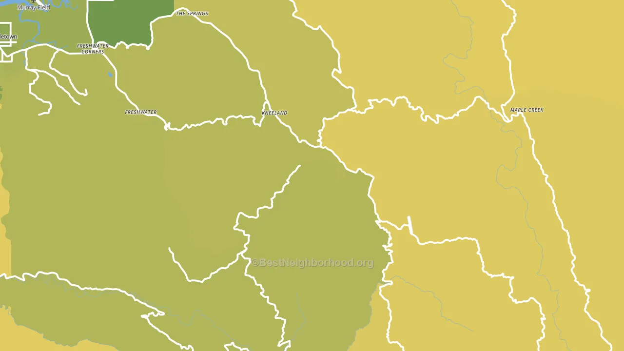 Kneeland, CA block-group voter-turnout map