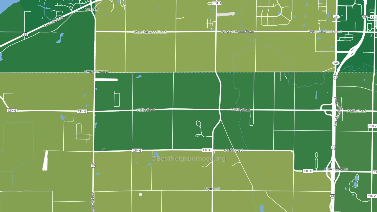Kneeland, WI block-group voter-turnout map
