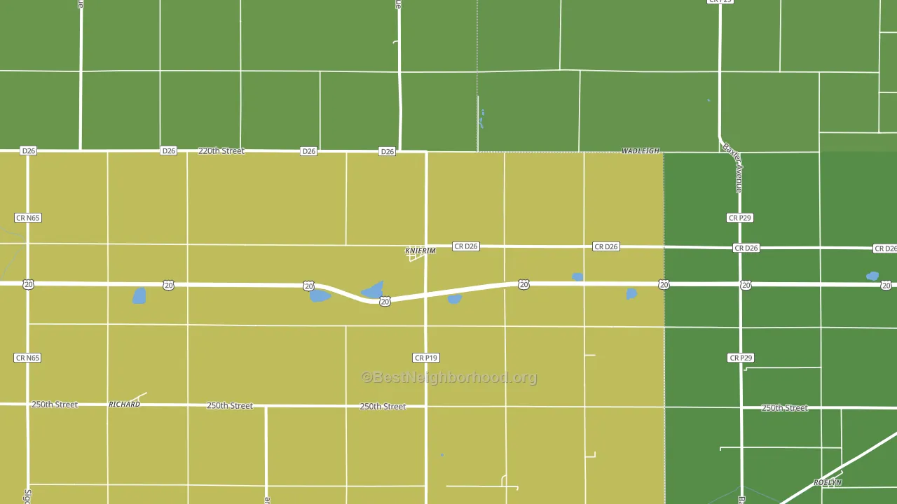 Knierim, IA block-group voter-turnout map