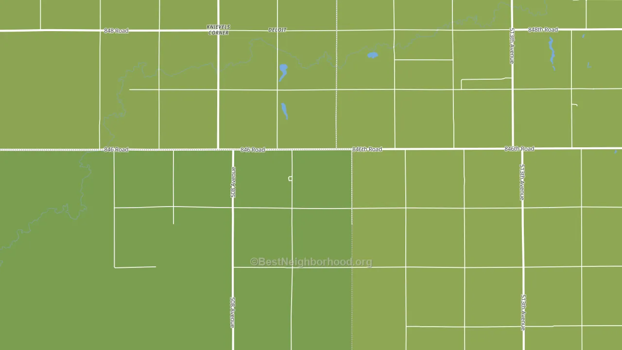 Knievels Corner, NE block-group voter-turnout map