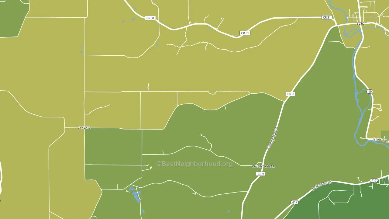 Knight Creek, NY block-group voter-turnout map