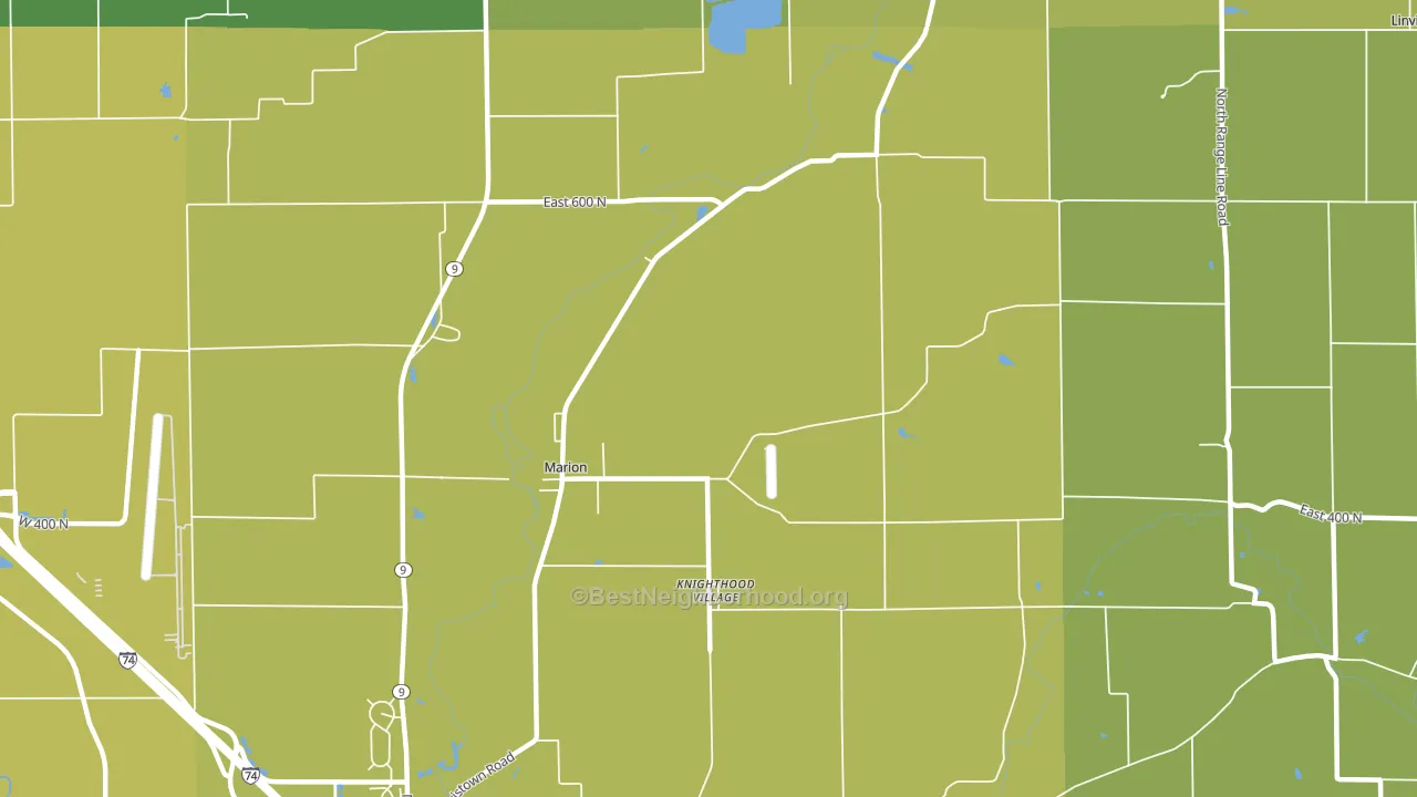 Knighthood Village, IN block-group voter-turnout map