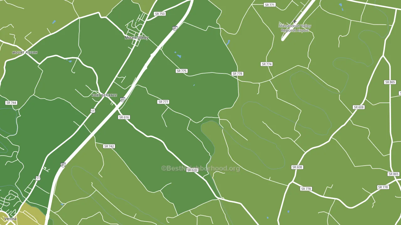 Knightly, VA block-group voter-turnout map