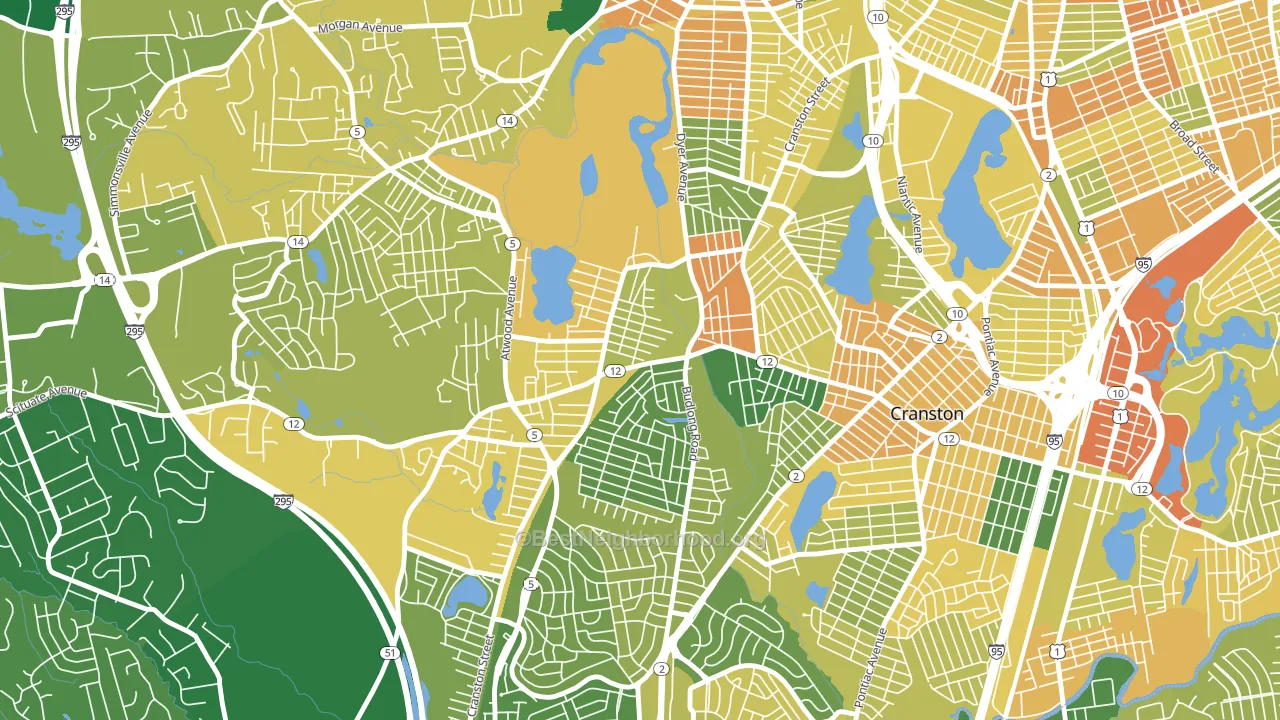 Knightsville, Cranston, RI block-group voter-turnout map