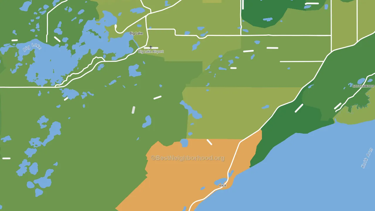 Knik, AK block-group voter-turnout map