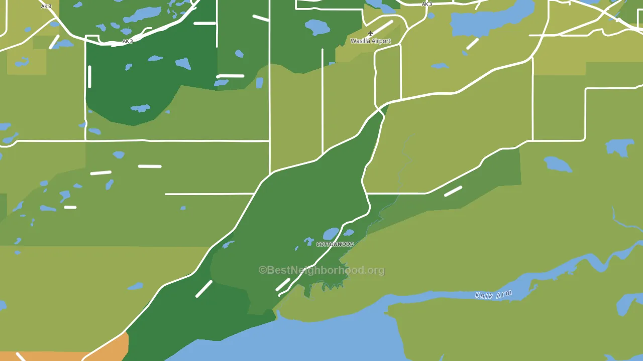 Knik-Fairview, AK block-group voter-turnout map