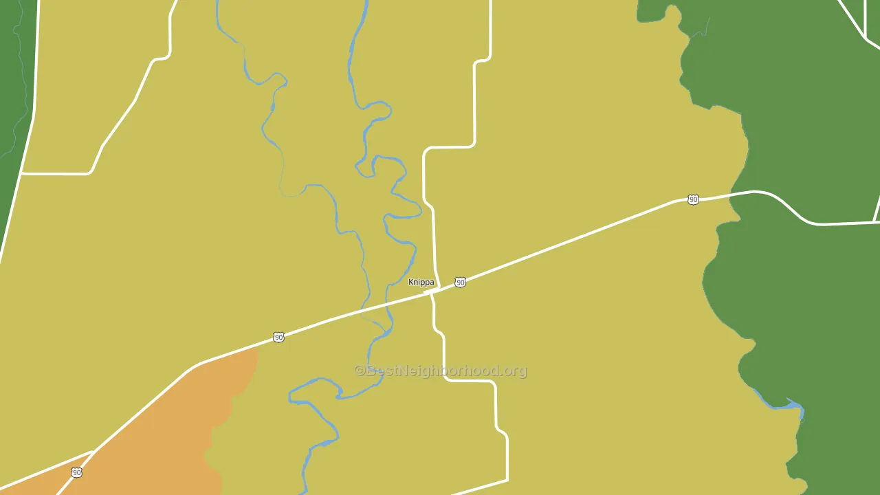 Knippa, TX block-group voter-turnout map