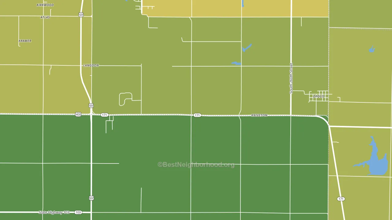Kniveton, KS block-group voter-turnout map