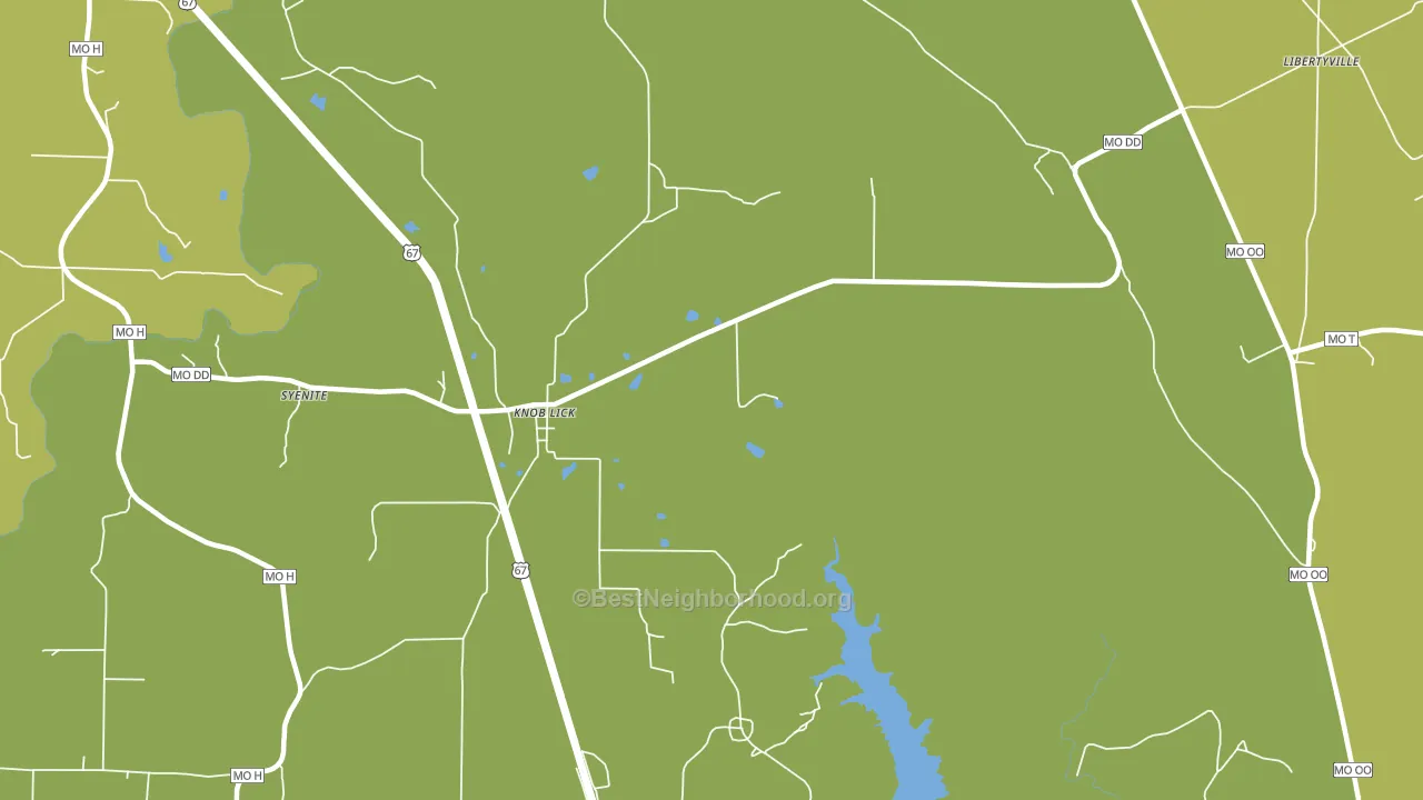 Knob Lick, MO block-group voter-turnout map