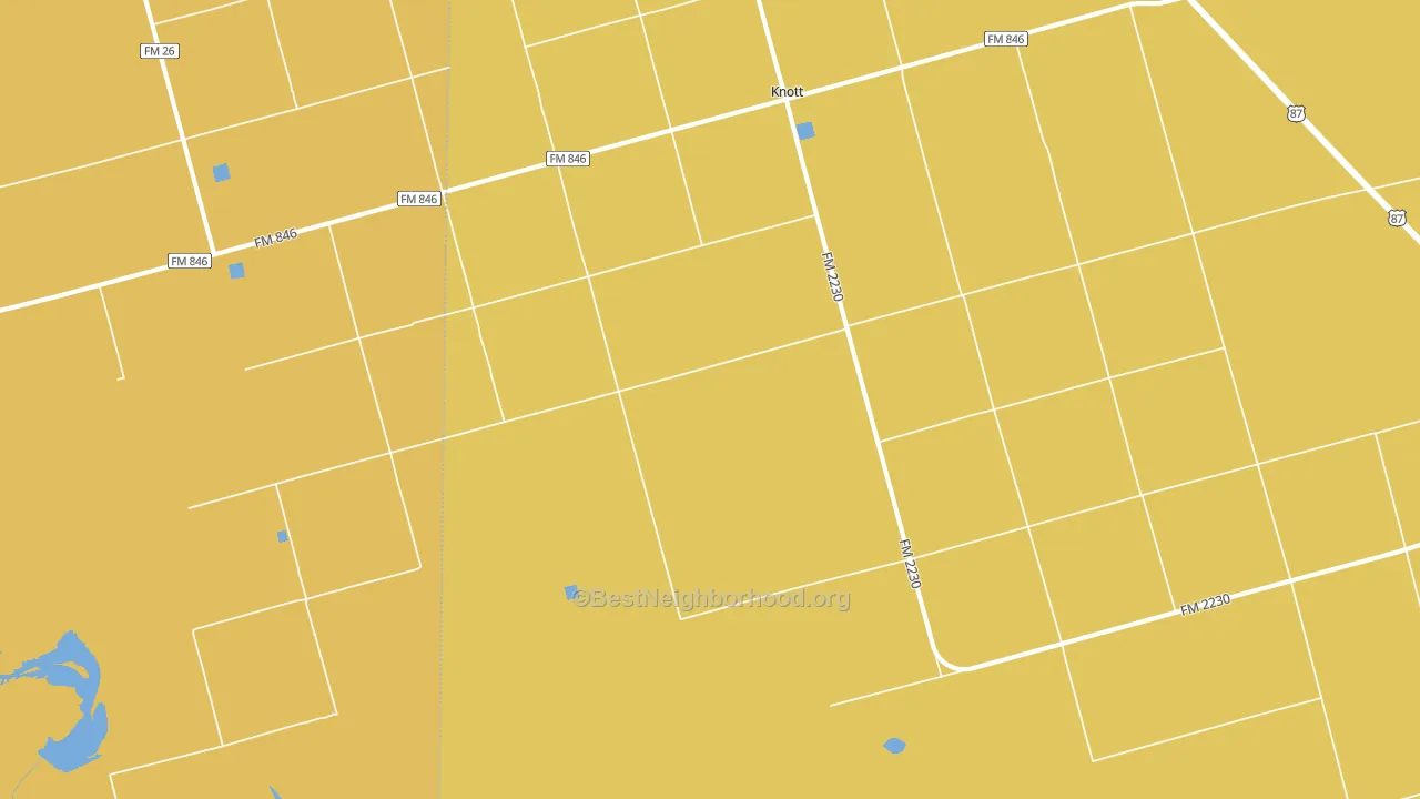 Knott, TX block-group voter-turnout map