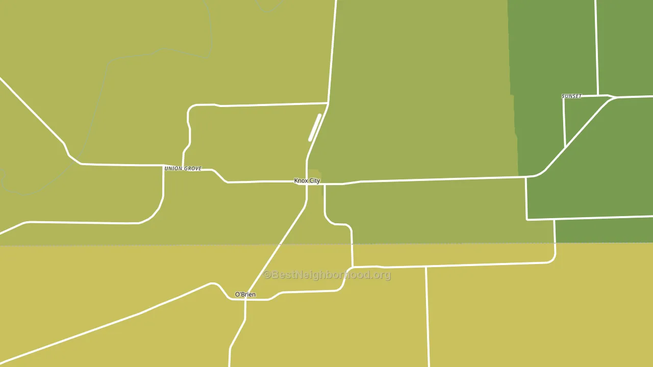 Knox City, TX block-group voter-turnout map
