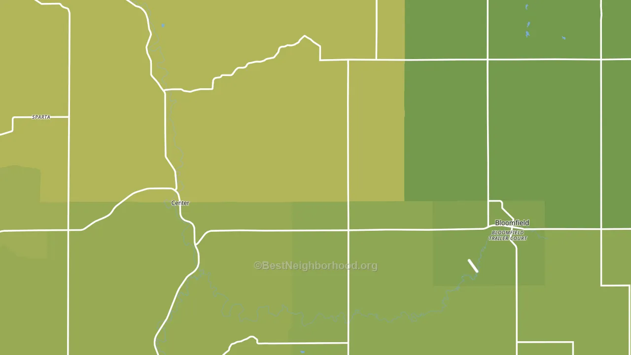 Knox County, NE block-group voter-turnout map