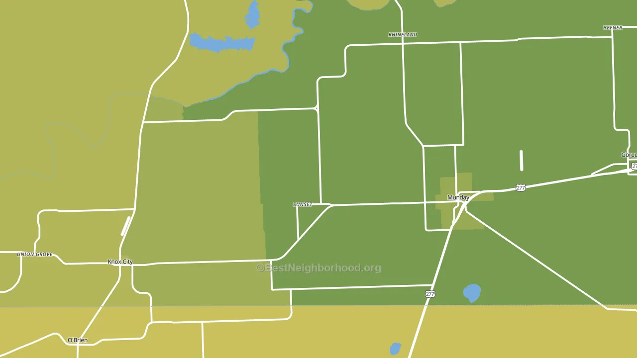 Knox County, TX block-group voter-turnout map
