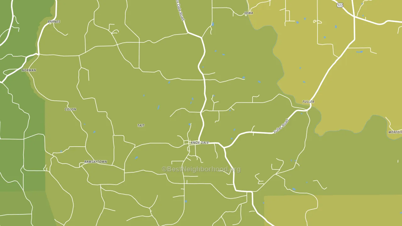 Knox Dale, PA block-group voter-turnout map