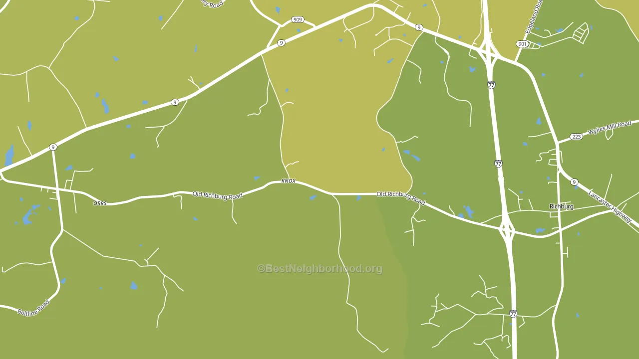 Knox, SC block-group voter-turnout map
