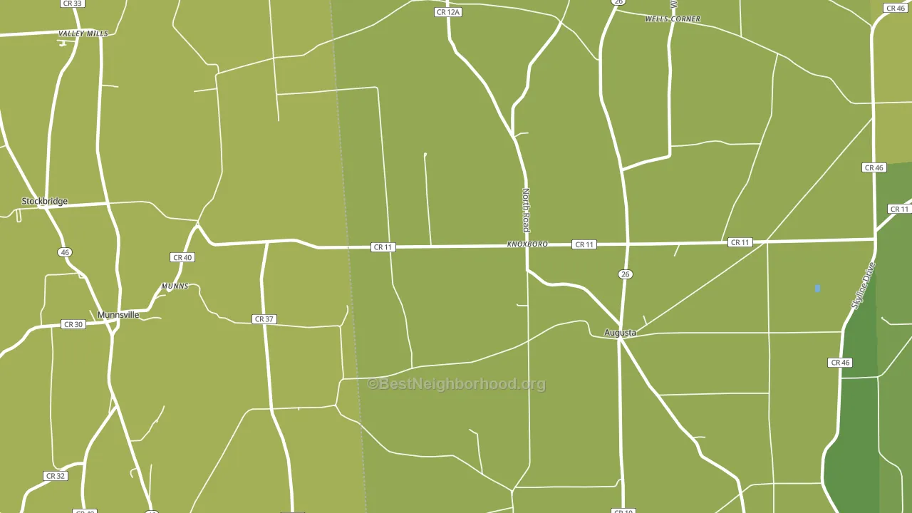 Knoxboro, NY block-group voter-turnout map
