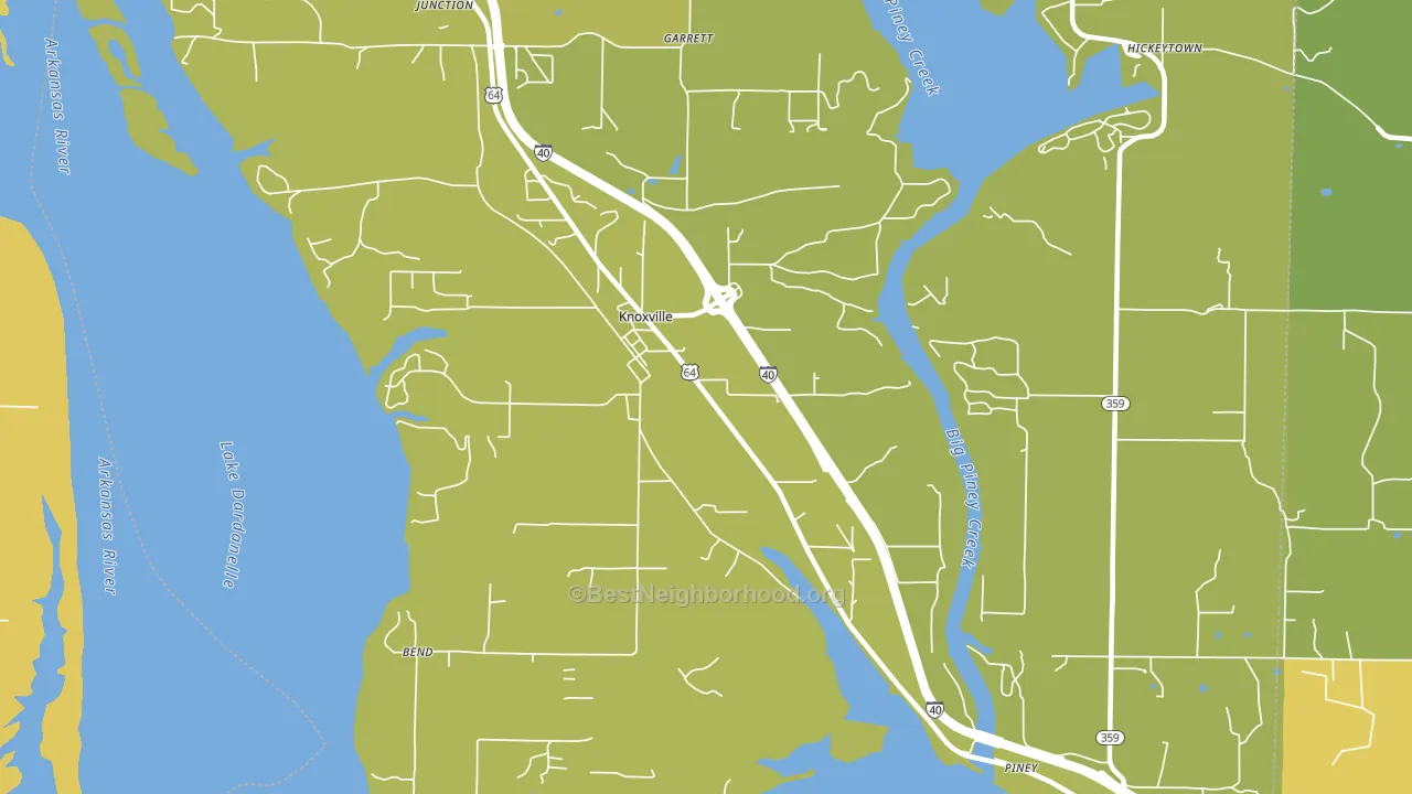 Knoxville, AR block-group voter-turnout map
