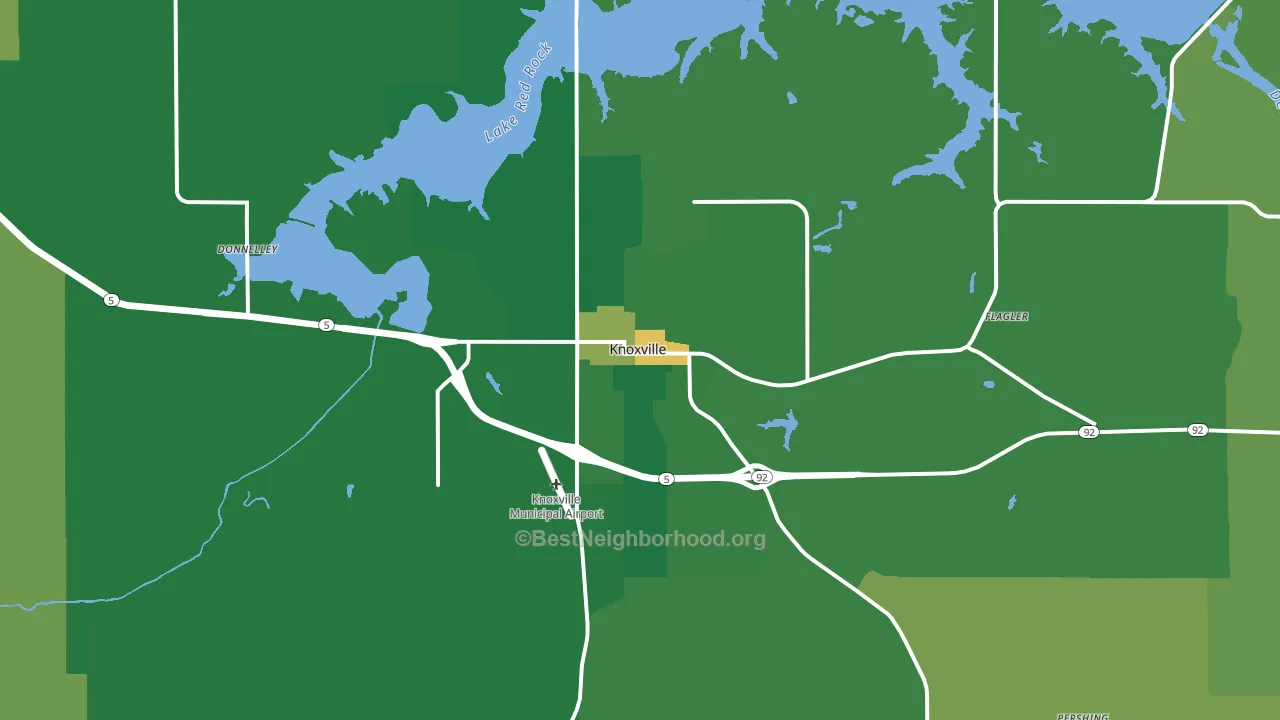 Knoxville, IA block-group voter-turnout map