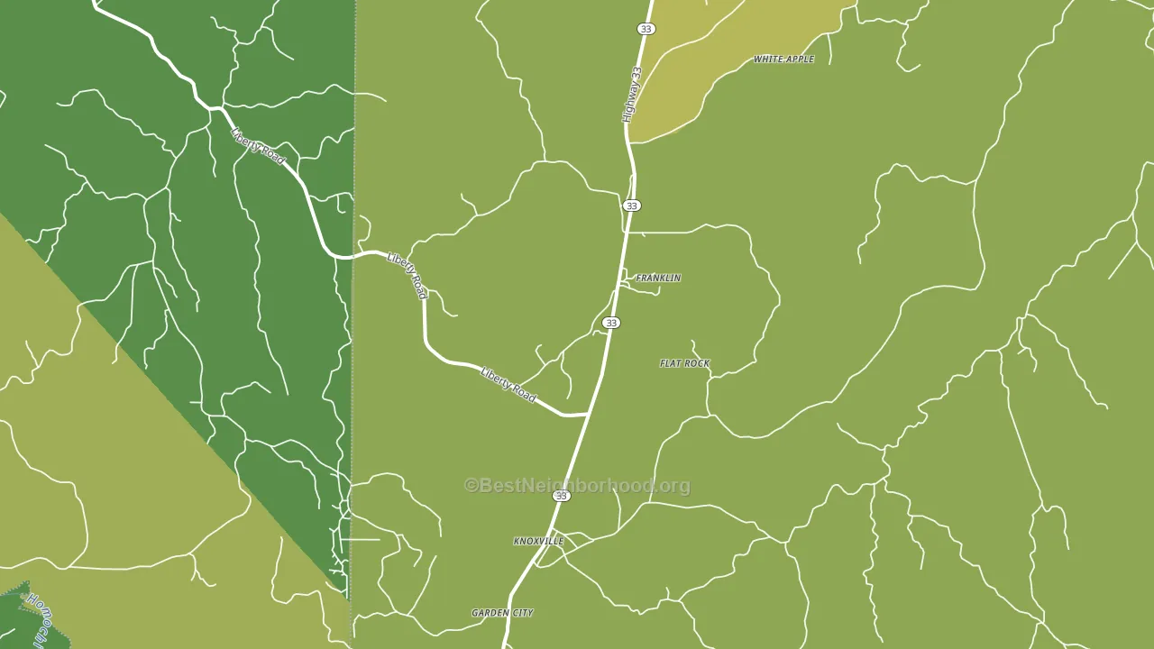 Knoxville, MS block-group voter-turnout map