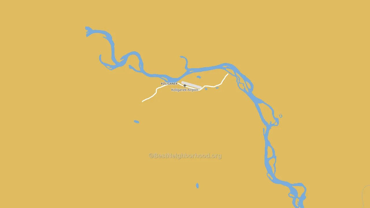 Koliganek, AK block-group voter-turnout map