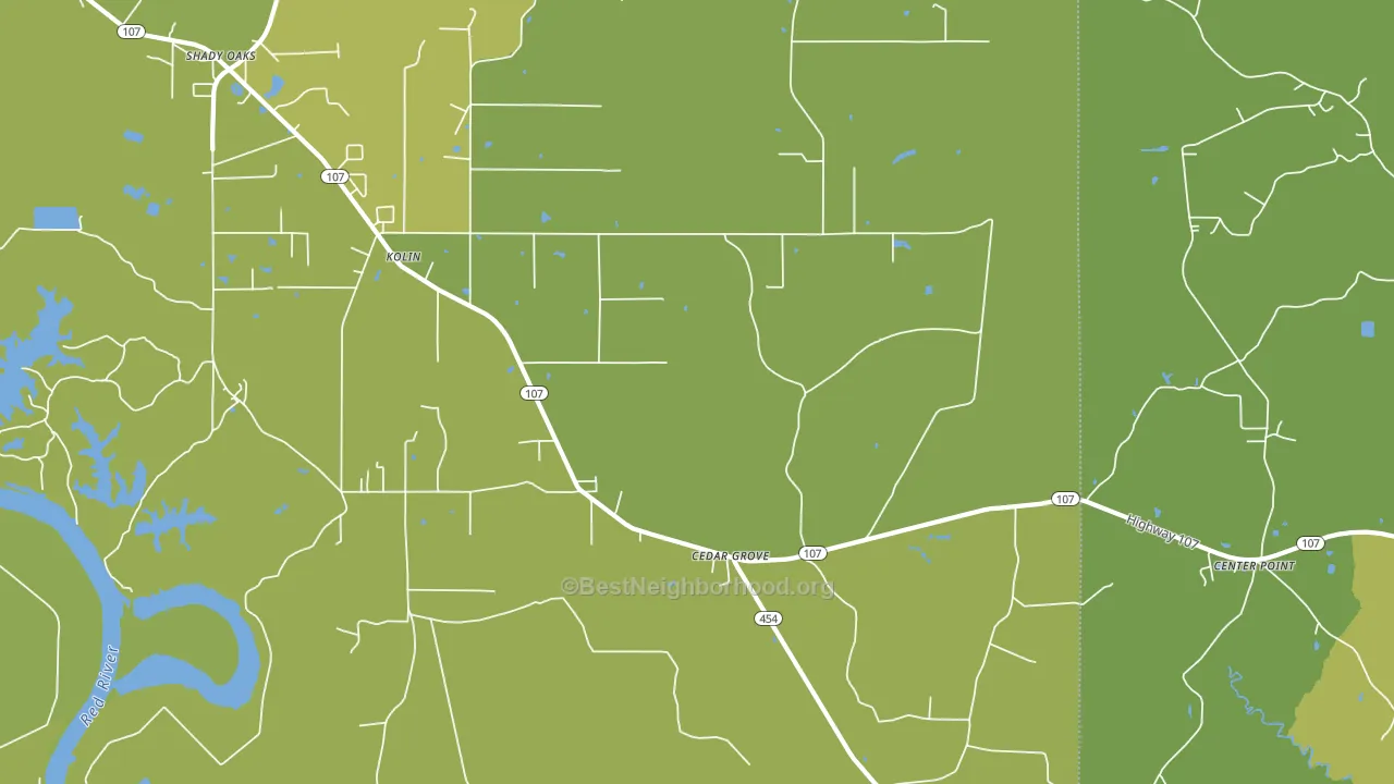 Kolin, LA block-group voter-turnout map