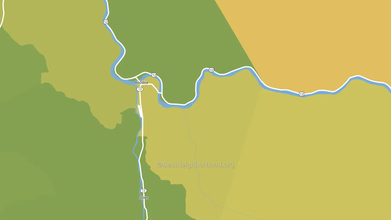 Kooskia, ID block-group voter-turnout map